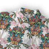 Tiki Mask Pattern Hawaii Shirt for Men, Aloha Pattern Shirt - The Palmix